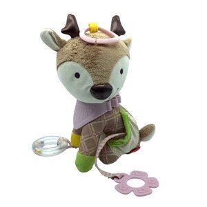 Skip Hop Bandana Buddies Baby Activity Deer Toy Teether & Rattle 10”